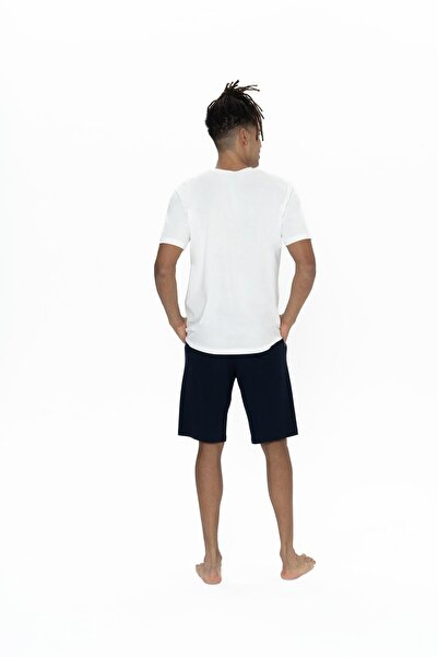 U.S. Polo Assn. U.S. Polo T-shirt Şort Takım, Yazı Baskılı T-shirt ve Cepli Şort Takım