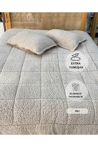 sutra Plush Double Comforter Quilt Set
