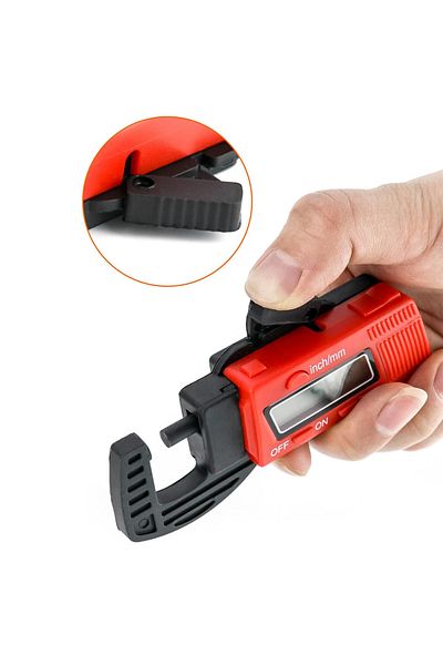 Monte Lua Digital Caliper Thickness Gauge, Varnished Caliper, Digital Display, For Measuring Paper, PU Leather, Sheet Metal