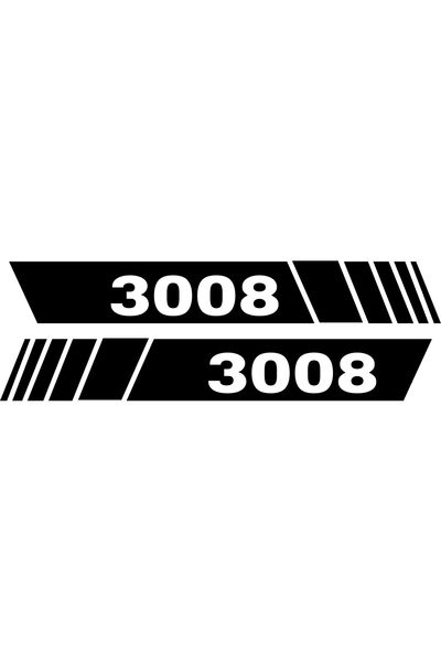 Birim Matbaa ملصق سيارة بيجو 3008 مرآة (2 قطعة مقاس 21 × 3 سم يمين ويسار)