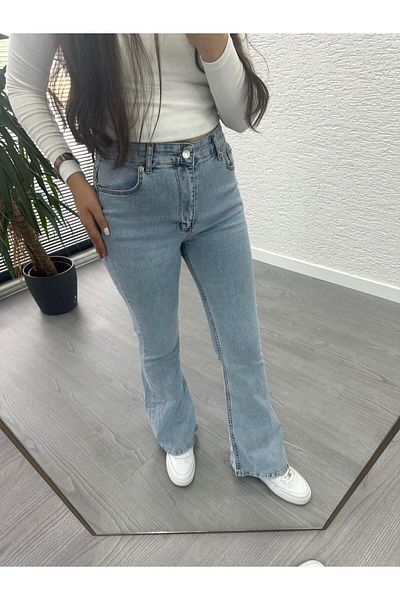 MELEK ARAZ Blue Spanish Leg Jeans