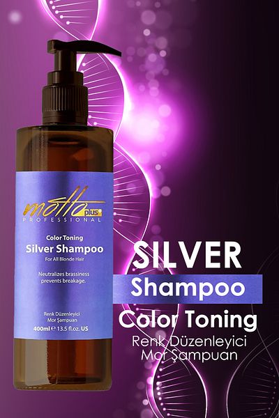 Motto Plus Professional 400 ml Silver Purple Anti-Orange Shampoo