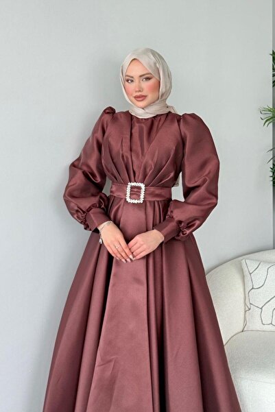 Şulemoda Giyim Καφέ βραδινό φόρεμα Princess