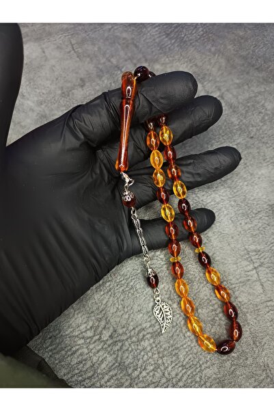 Mos Tespih Mărgele de rugăciune de chihlimbar tăiat în orz