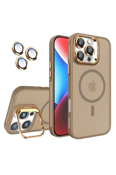 DGN İphone 13 Pro Uyumlu Lens Koruma Hediyeli Magsafe Destekli Kamera Standlı...