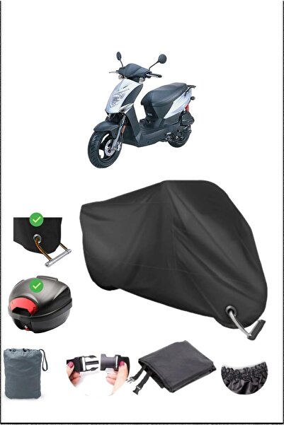 Breen Black Kymco Agility 125 Rear Bag Lock Compatible Waterproof Canvas (Mot...