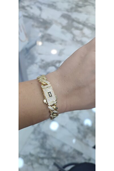 Bluebell Monaco Model Taşlı Iconik Kilit Bileklik Gurmet Bileklik