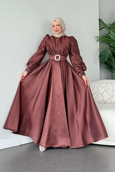 Şulemoda Giyim Καφέ βραδινό φόρεμα Princess