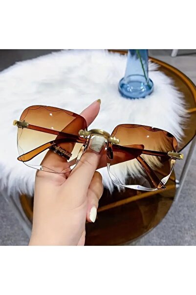 Onomo نظارات نسائية كبيرة مربعة الشكل بدون إطار من لايف