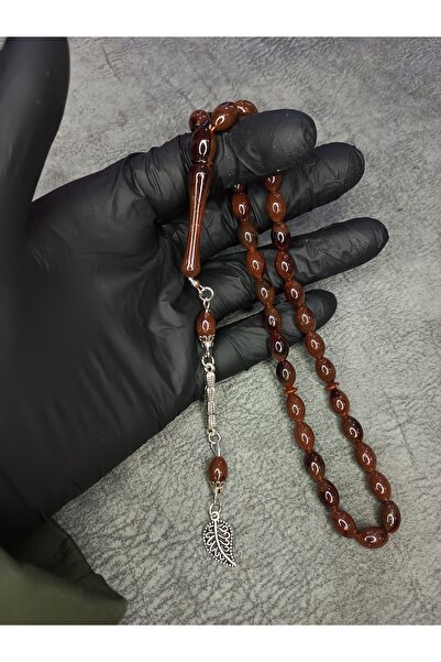 Mos Tespih Mărgele de rugăciune de chihlimbar cu pulbere Moire tăiată cu orz