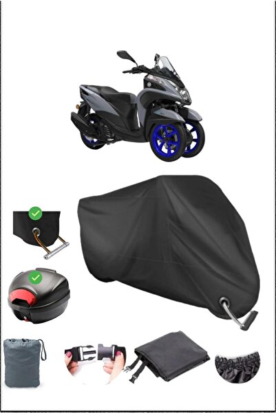 Breen Black Yamaha Tricity 155 Rear Bag Lock Compatible Waterproof Canvas (Mo...