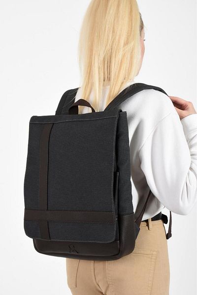 Baginn 35*22 cm Canvas Fabric Women's Business Backpack with Laptop Compartment - School Mega Bag