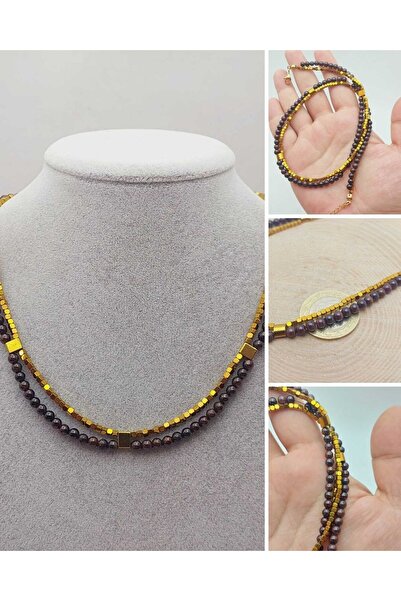 Yasamtohumu Lucid Dream Series - 4mm Garnet Stone Necklace (Lal) (22445)