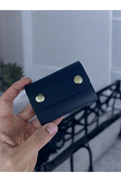 TeriArte حامل بطاقات من الجلد الطبيعي باللون الأسود، حامل بطاقات من الجلد الح...