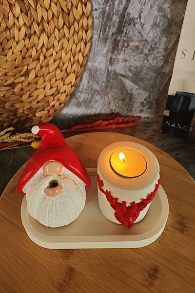 puridadesign Decorative Lucky Dwarf, Gnome Incense Burner and Candle Holder Set