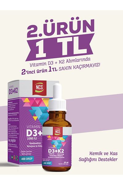 NCS Vitamin D3 and K2 - 1000IU12.5MCG20MLDrops