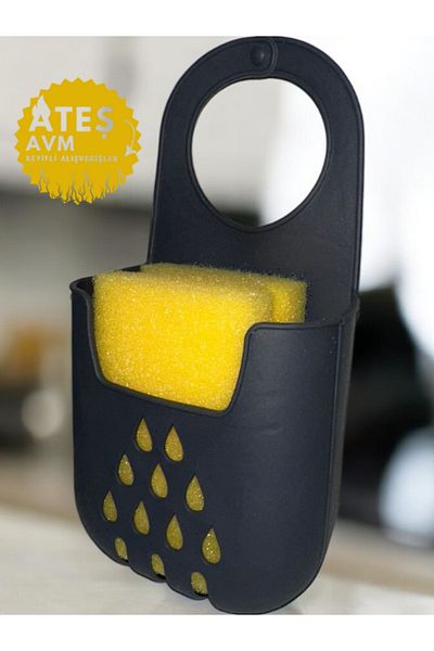 Euro Pink Practical Hangable Silicone Dish Sponge Holder Above the Sink Sponge Holder Organizer Hanging Sponge Holder