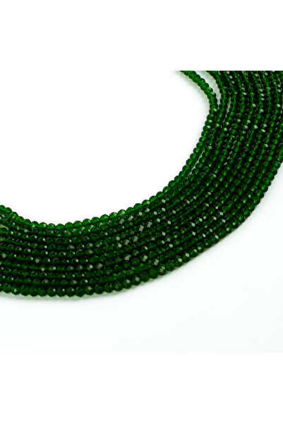 yfhobi 1 Dizi (130-135 Adet) - 3 mm Yassı Kristal Cam Boncuk Dizisi Şeffaf Zü...