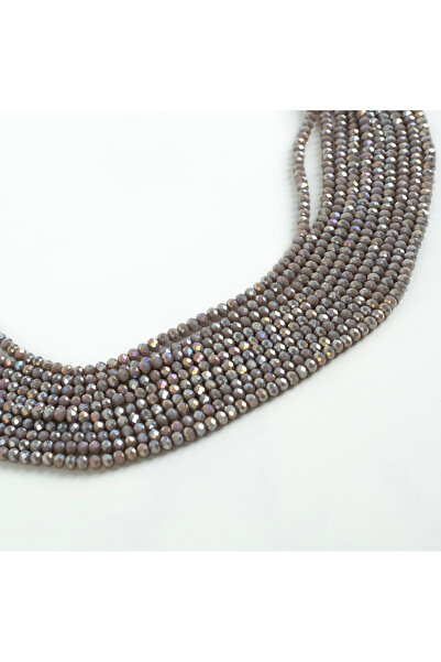 yfhobi 1 Dizi (130-135 Adet) - 3 mm Yassı Kristal Cam Boncuk Dizisi Mat Janja...