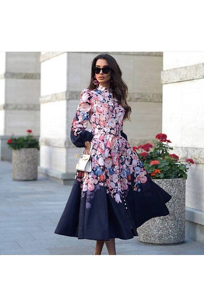 Pulli Collection Ottom Fabric Patterned Pocket Detailed Dress |   Belt Included