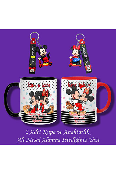 Ceymas Hediyelik 14 Şubat Sevgililer Günü Özel Seri Mickey ve Minnie Mouse Ku...