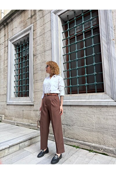 Bak'ap Ζώνη υφασμάτινο παντελόνι κομμένο καρότο