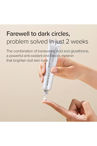 Mary & May كريم العين بحمض الترانيكساميك والجلوتاثيون من ماري آند ماي، حمض الترانيكساميك 1.05 أونصة سائلة / 30 مل | يقلل من الهالات السوداء