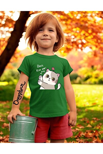 oneagılyazı mačka Štampano Devojka Oversize kroj T-shirt