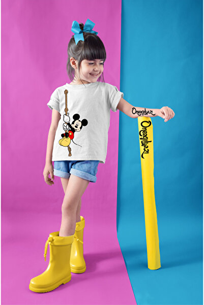 oneagılyazı تي شيرت بناتي كبير الحجم مطبوع عليه ميك ماوس