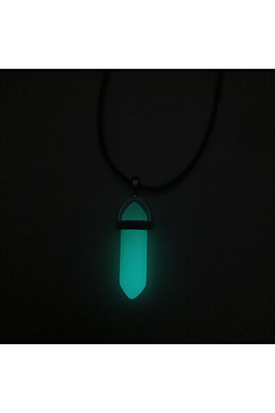 M sadık Unisex Çocuk Beyaz Karanlıkta Parlayan Neon Kolye