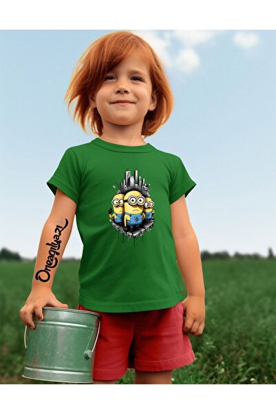 oneagılyazı Minjoni Štampano Devojčica Oversize kroj T-shirt