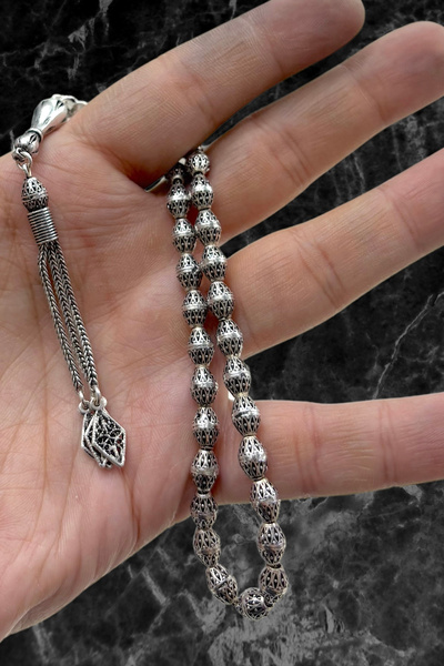 oya silver مسبحة فضية بنمط عثماني