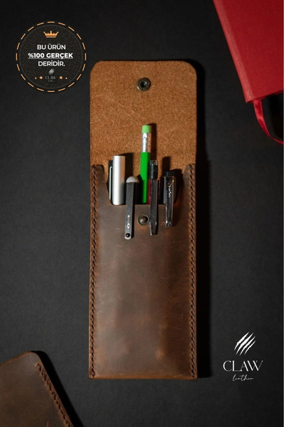 clawleather Шкіряний пенал - Taba - Натуральна шкіра та ручна робота - Прости...