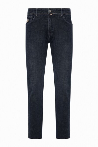 Andrea Nicolotti Pantaloni din denim bleumarin J64-1-33