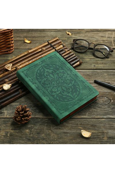 Victoria's Journals 1182 Vintage Ebellek 14X20Cm - 80Gr.160Yp Dark Green Lined Notebook