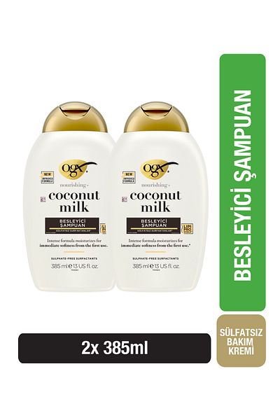 OGX Coconut Milk Nourishing Sulfate-Free Shampoo - 385 ml