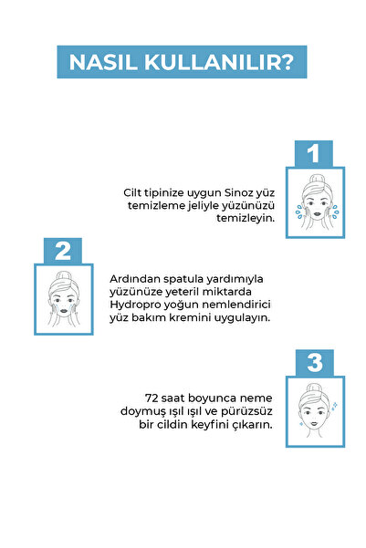 SİNOZ Water Based 72 Hour Intensive Moisturizing Face Care Cream 50 ml