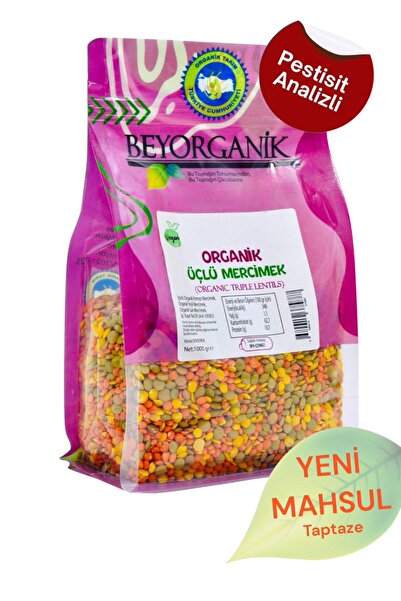 BEYORGANİK Organik  Tahıl Karışımı Anadolu Üçlü 1kg (PESTİSİT VE AFLATOKSİN ANALİZLİ)