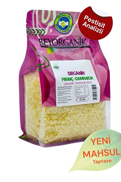 BEYORGANİK Organik Pirinç Osmancık 1kg (PESTİSİT VE AFLATOKSİN ANALİZLİ)
