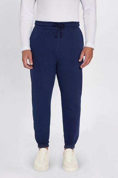 Tudors Unisex Relax Fit Relaxed Cut Raster 3 Pockets Elastic Jogger Leg Navy Blue φούτερ
