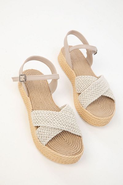 SOHO Hellbraune Damensandalen 14952