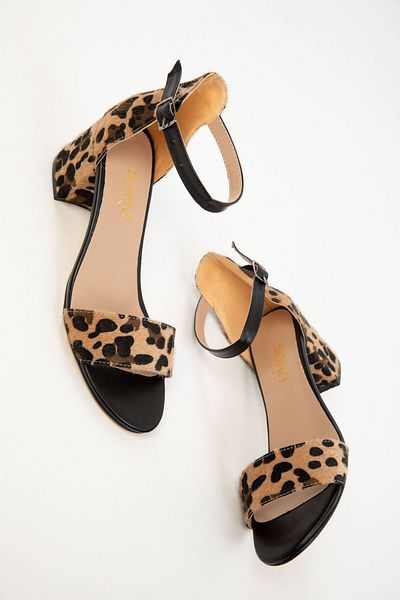 SOHO Klassische Damenschuhe mit Absatz und schwarzem Leopardenmuster 14529