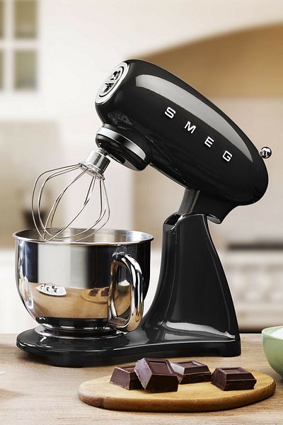 SMEG 50's Style Retro Black 800 W 4.8 Lt Dough Mixing Machine
