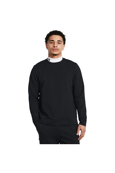 Under Armour سويت شيرت رجالي برقبة دائرية من UA Unstoppable Fleece Grid 1387904 -001