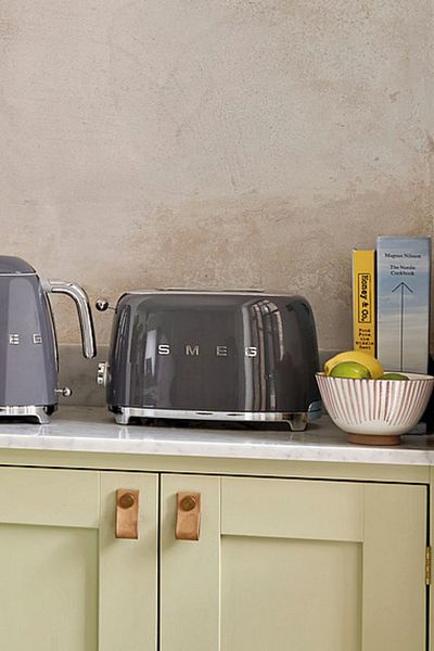 SMEG 50's Style Retro 2-Slice Bread - Gray Tsf01Greu