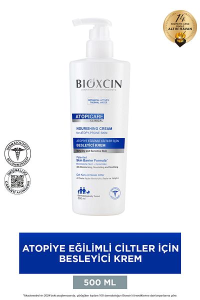 Bioxcin Atopicare klinický výživný krém pro pleť se sklonem k atopii 500 ml - Ceramide Microbiome Tech