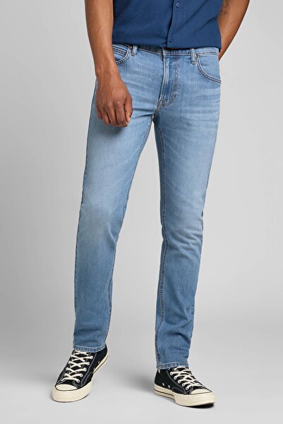 Lee Luke Slim Fit Dar Kesim Normal Bel Mavi Esnek Jean Kot Pantolon