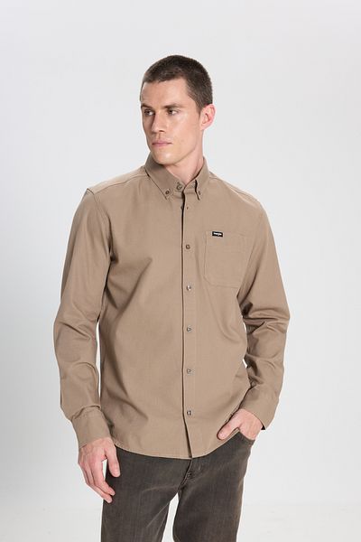 WRANGLER Regular Fit Regular Fit 100% Cotton Pocket Detailed Mink Shirt