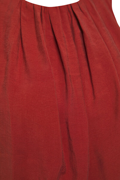 Trendyol Collection Dlaždice Color Baloon Sleeves Modal Crop Blůza - Twoss25Bz00364