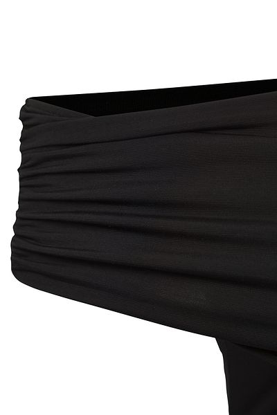 Trendyol Collection Schwarzes, durchsichtiges, detailliertes Strick-Abendkleid in limitierter Auflage TPRSS25AE00062
